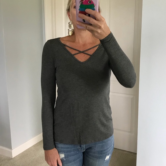 Charcoal Long Sleeve Top - Picture 2 of 5